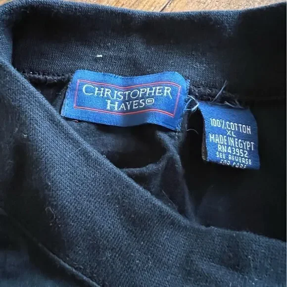 CHRISTOPHER Hayes black mock turtleneck, XL - Picture 3 of 3